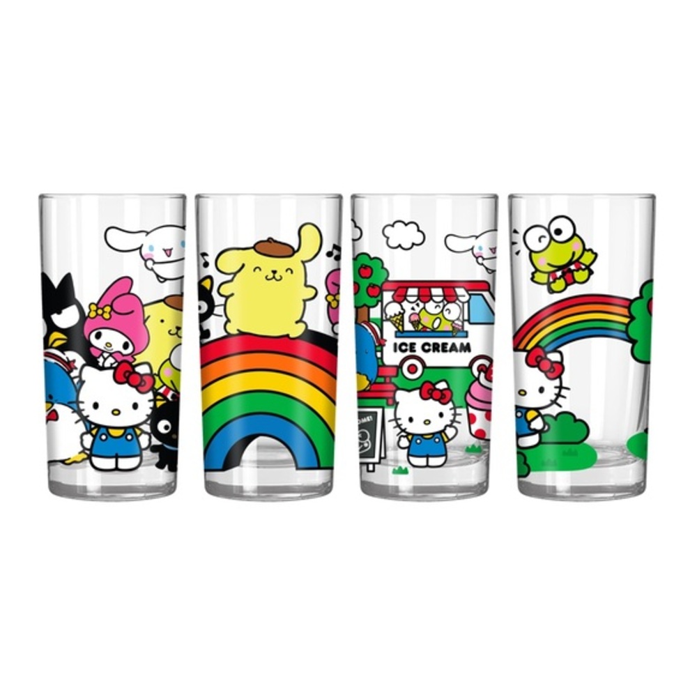 💕Hello Kitty and Friends at the Park 4pc.
10oz Tumbler Glass Set